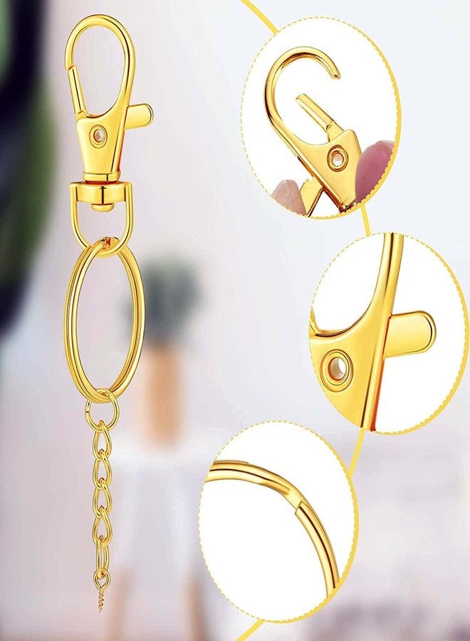 DIY Crafts (15 Pcs, 30mm AntiqueGold) Swivel Snap Hooks with Keychain Rings Set Includes Swivel Snap Clasps in Choice Colors & Keychain Rings with Open Jump Rings in Colors and Screw Eye Pins - Image 4
